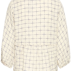 Blusa lino cuadro azules, IH Ficalo Ms - Imagen 2