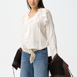 Blusa volantes blanca, Braga - Imagen 2