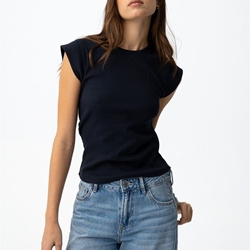 Camiseta azul canalé, Bim - Imagen 2