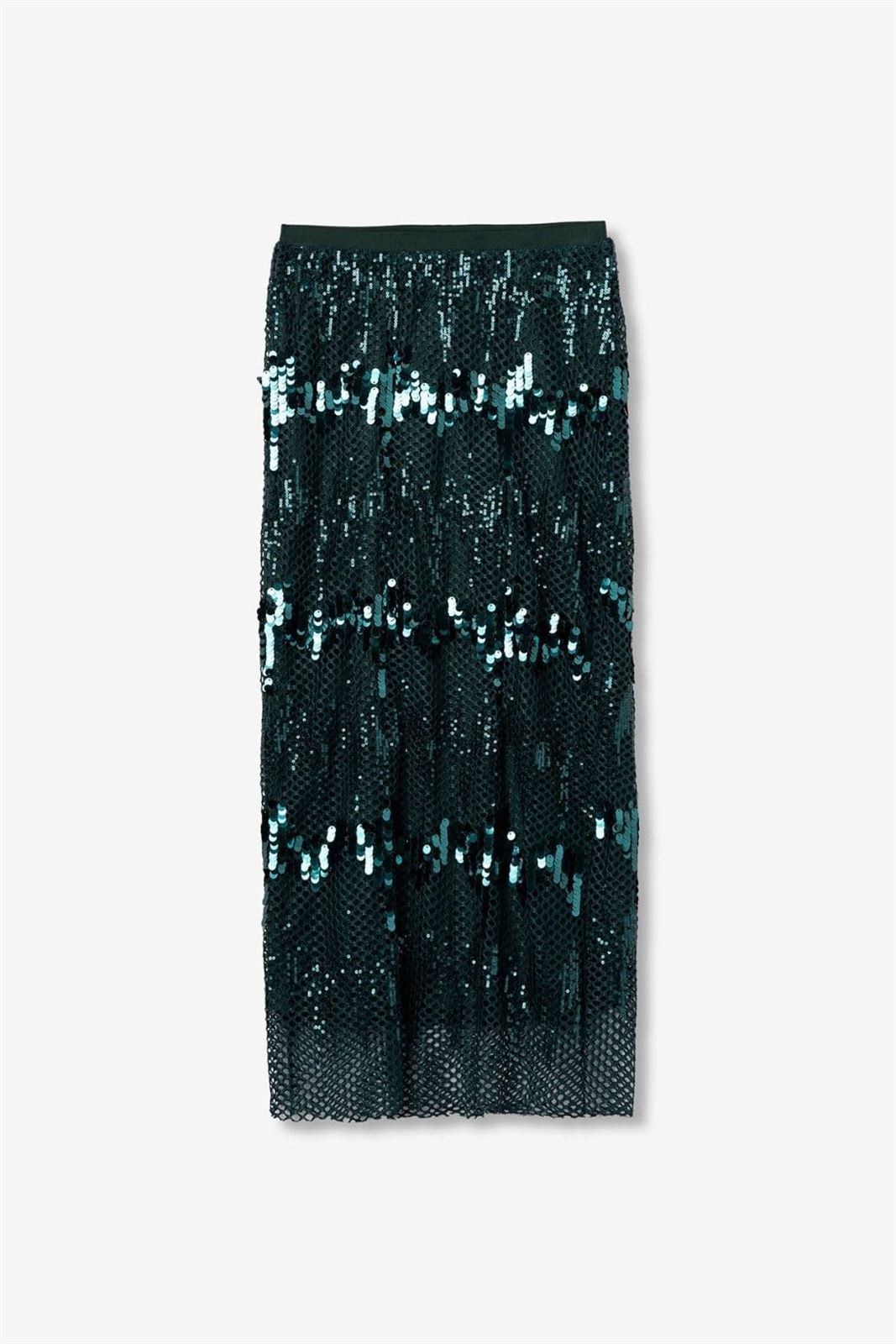 Falda midi verde brillante, Brilho - Imagen 6