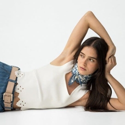 Top blanco bordado, Vanilla - Imagen 1