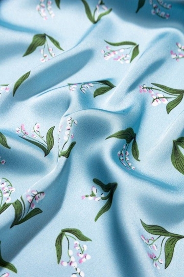 Bandana azul floral - Imagen 2