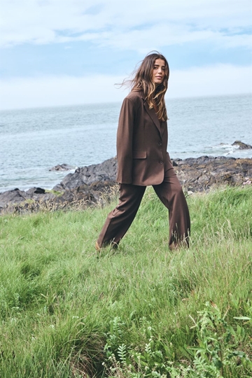 Blazer oversize Ichi - marrón chocolate - Imagen 2