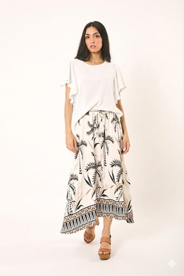 Blusa de plumeti manga volante blanca, Duna - Imagen 2