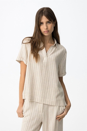 Blusa lino de rayas, Soulout - Imagen 1