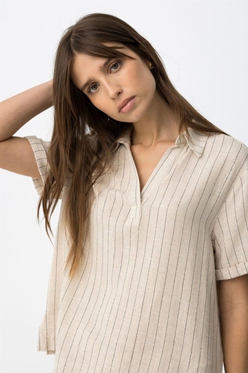 Blusa lino de rayas, Soulout - Imagen 2