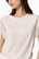 Camiseta color arena manga sisa con flecos y encaje, Jemaa - Imagen 1