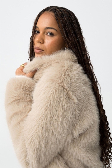 Chaqueta Corta Pelo beige, Thretha - Imagen 2