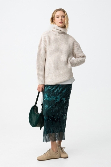 Falda midi verde brillante, Brilho - Imagen 2