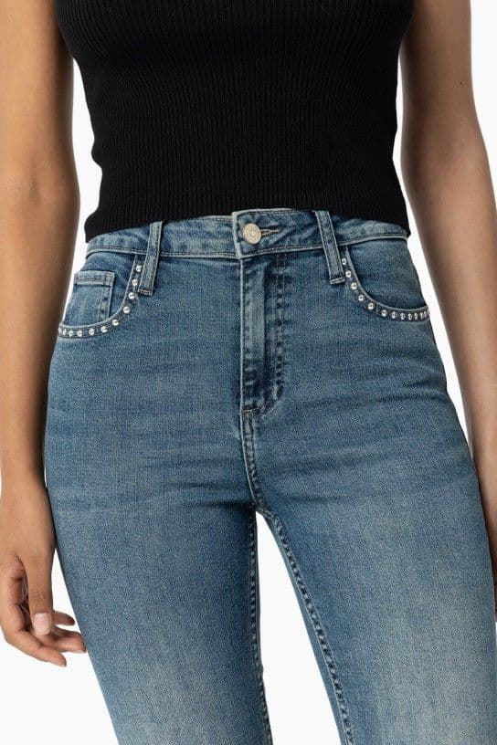 Jeans Megan_78 Cropped Flare com Tachas - Imagen 4