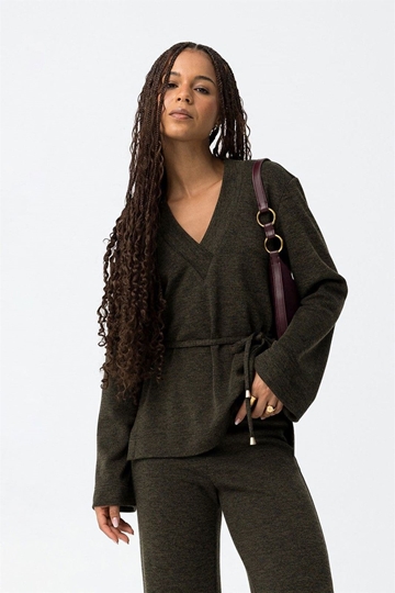 Jersey escote en v verde, Aria - Imagen 1