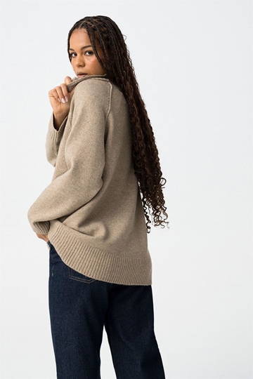Jersey oversize tricot beige, Prophecy - Imagen 2