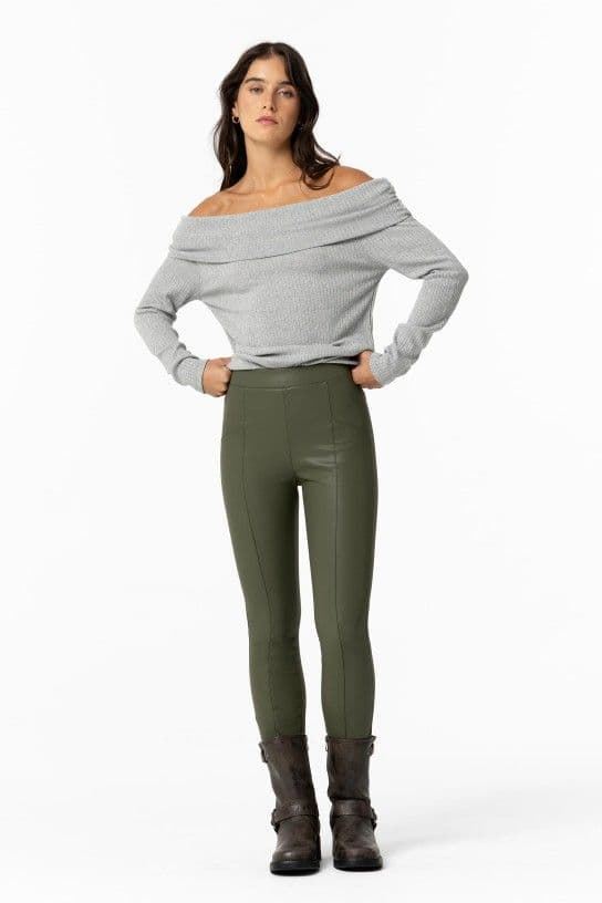 Legging Efecto Piel verde, Fani - Imagen 3