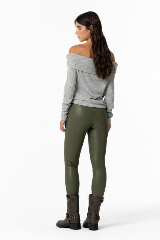 Legging Efecto Piel verde, Fani - Imagen 4