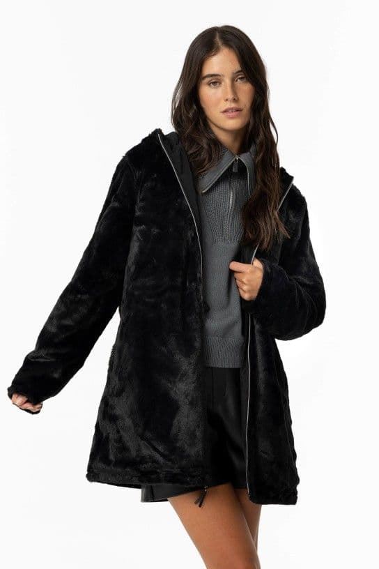 Parka negra reversible con capucha, Rocky - Imagen 7