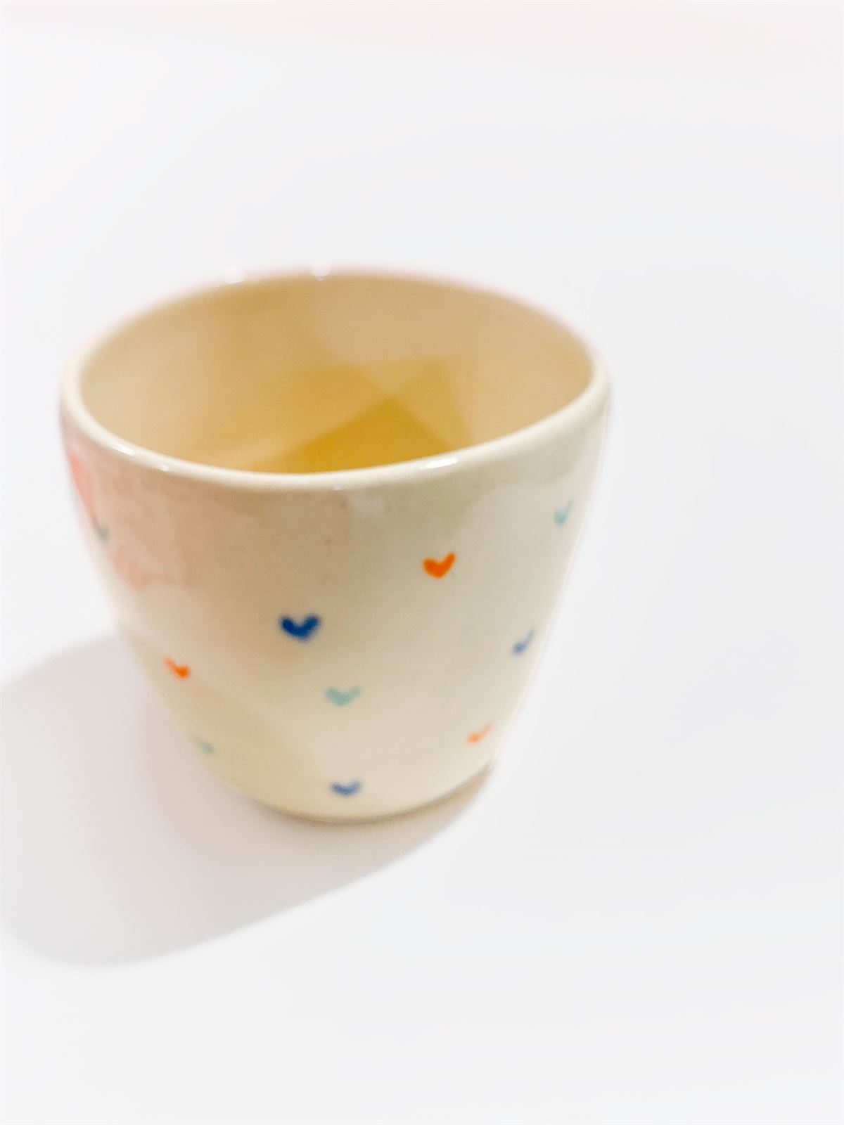 Vaso gres corazones colores - Imagen 3