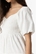 Vestido corto blanco manga abullonada escote pico, Dina - Imagen 2