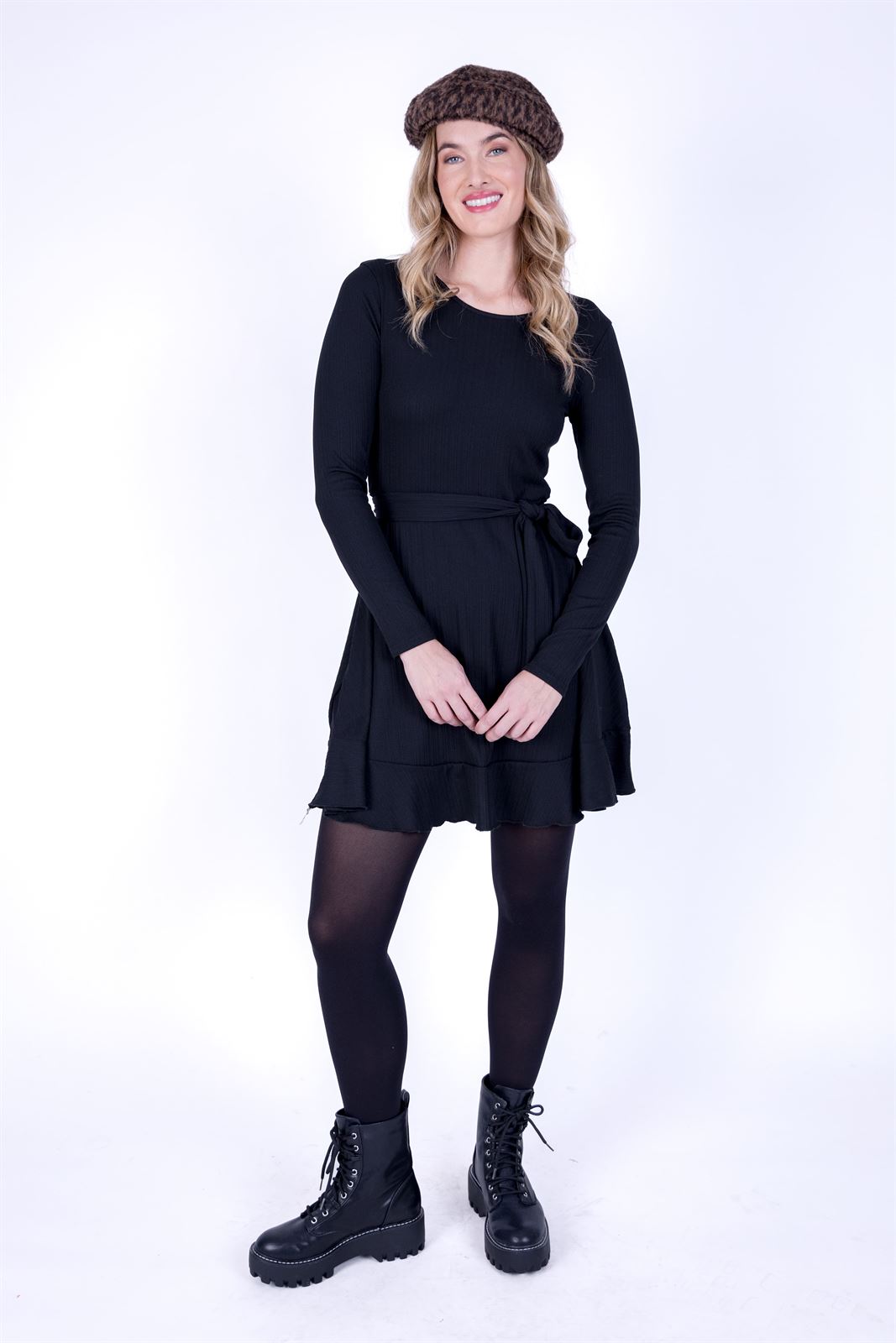 Vestido corto negro Joana - Imagen 1