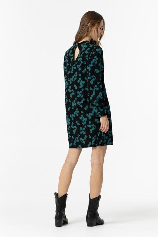 Vestido Estampado Floral negro Cut Out, Blueberry - Imagen 3