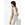 Vestido largo blanco troquelado escote pico con volante, Libra - Imagen 2