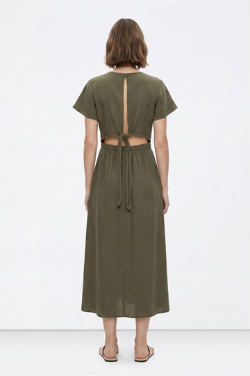 Vestido verde botones delanteros, Calito - Imagen 2